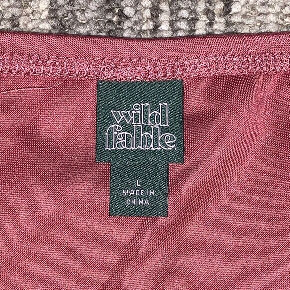 Brand New Lot of 2‎ Wild Fable Women L Maroon Brown Corset Mini Sleeveless Dress - Picture 3 of 7